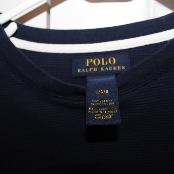 Navy Blue Polo Thermal - Picture 3 of 5